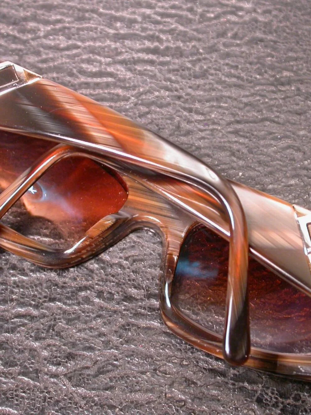 Authentic Bvlgari Horn Stripe Luxury Sunglasses Frames ONLY Italy